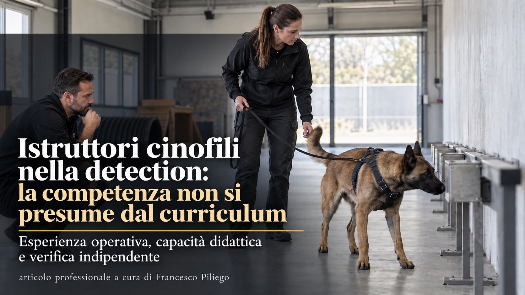 Istruttori cinofili nella detection: la competenza non si presume dal curriculum