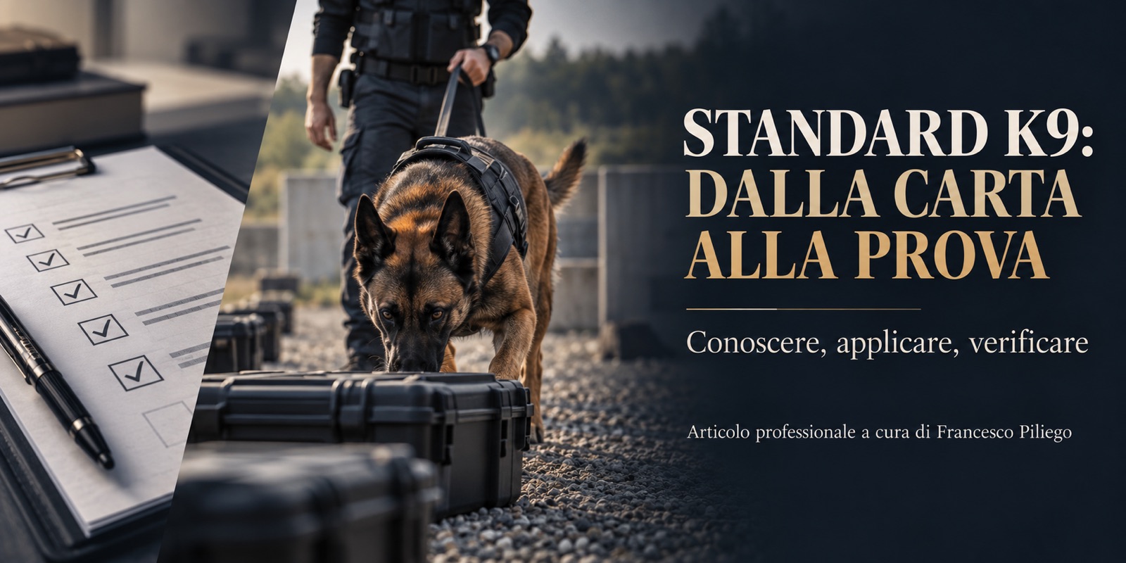 Standard K9: dalla carta alla prova, conoscere applicare verificare